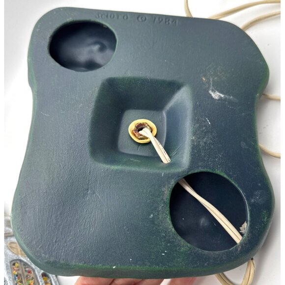 1984 Vintage Scioto 11” Hand Painted Ceramic Village Chapel w/ Illuminated Base - Picture 7 of 7